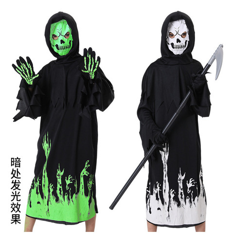 Halloween Scythe Glow-in-the-dark Grim Reaper Costume