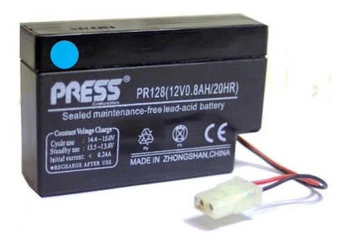 Bateria De Gel 12v 0.8ah Luz De Emergencia Alarma Press