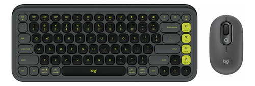 Teclado Logitech + Mouse Pop Icon Bt Sp Copilot Graphite