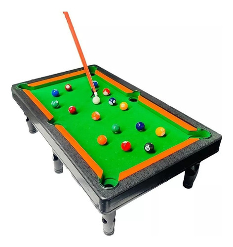 Mesa Bilhar Sinuca Infantil Portátil Snooker Kit Completo Tecido Verde