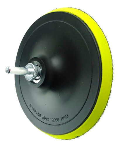 Base Suporte P/ Lixa Pluma Velcro 150mm 6'' Disco Prato M14