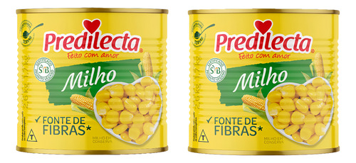 Milho Verde Em Conserva Lata 1,7kg Kit Com 2 Unidades