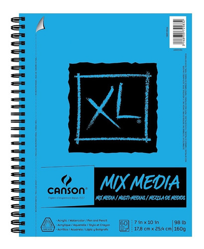 Canson Xl Mix Media Cuaderno De Dibujo Sketchbook 18 X 25cmg