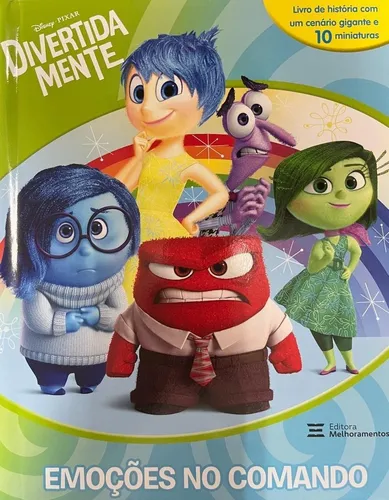 comprar Livro Com 10 Miniaturas - Divertidamente Emocoes No Comando