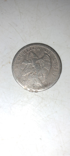 Antigua Moneda Un Peso Año 1933 Chilena