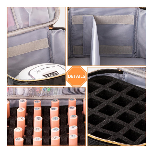 Portable Nail Polish Organizer Bag With Uv Light Case - Cci