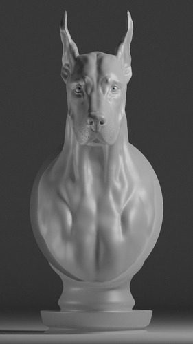 Modelo De Perro Doberman - Escultura