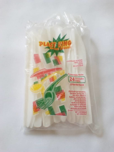  Cuchillos Plasticos Para Celebraciones Paquete De 24 Cuchil