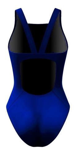 Imagen 2 de 6 de Traje De Baño Dama Liso Basic Solid Wide Strap V Back Rey