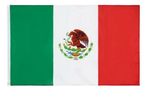 Bandera De Mexico Poliester  90 Cm X 1.5 M