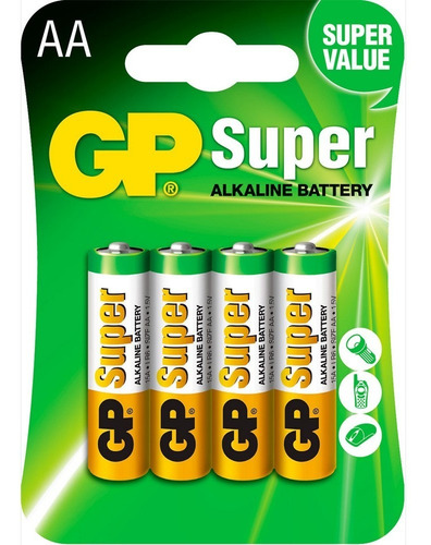 Imagen 1 de 1 de Pilas Gp Super Alcalina Aa - (blister 4) - 0021 - 10 Unid