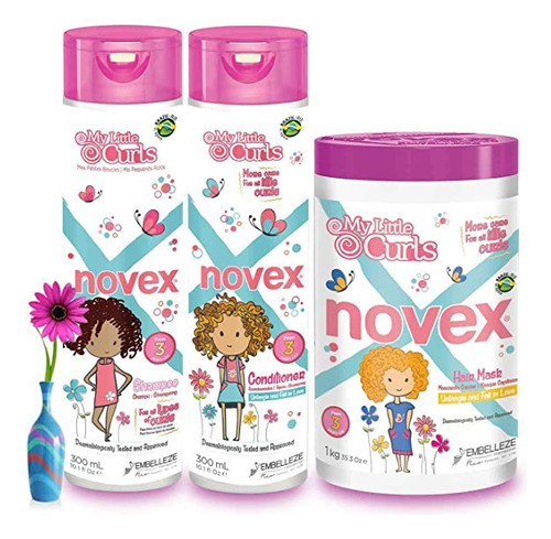 Novex My Little Curls - Paquete De Champú, Acondicionador .