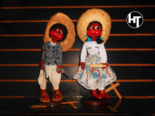 Imagen 1 de 10 de Hermosas Marionetas, Con Ropa De Tela, Pareja Mexicana