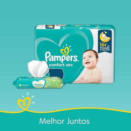 Fralda Infantil Pampers Confort Pacotão P Pc