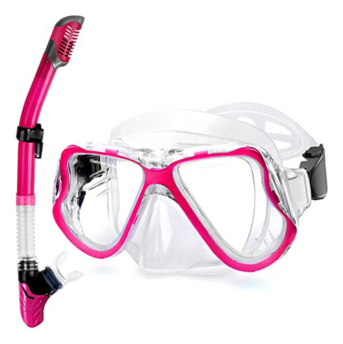 Dry Snorkel Set,panoramic Wide View,anti-fog Scuba Divi...