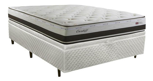 Cama Box Baú Casal Herval Cardiff, 76x138x188 Cm, Maxspring Cor Branco