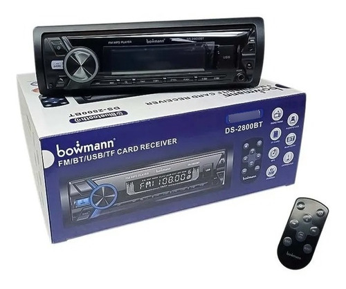 Radio Auto Panel Desmontable Bt Mp3 Aux Usb Sd Bowmann