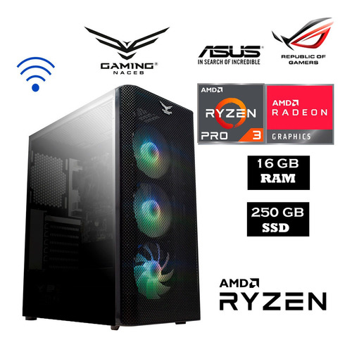 Pc Gamer Asus Amd Ryzen 3 Pro 4350g 16gb Ram 250 Ssd Wifi 