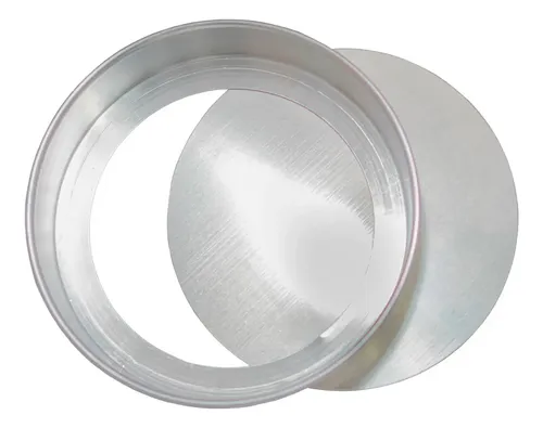 Forma Redonda Fundo Falso Removível N 20x5 Cm Assadeira Bolo Cor Prateado