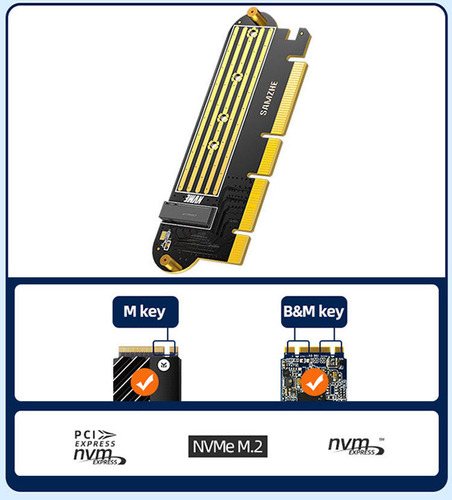 Adaptador Pci-e A M.2 Nvme M.2 64gbps Pci-e X16 4 X8
