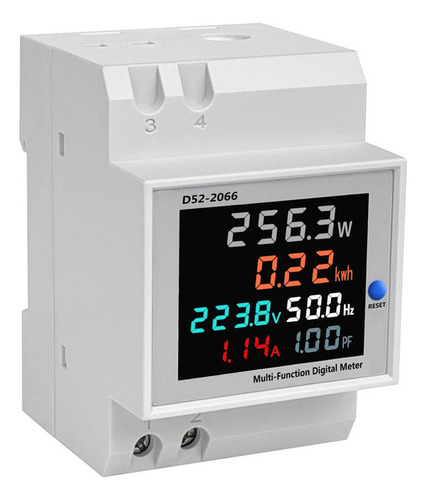 D52-2066 Din-rail Multi-função Medidor Lcd Colorido