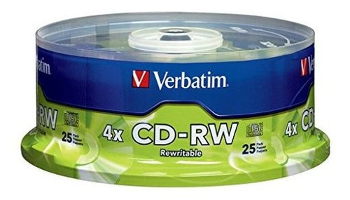 Verbatim Cd-rw 700mb 2x-4x With Branded Surface - 25pk Spind