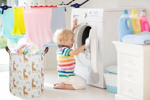 Cesto De Ropa Essme Kids, Cesto De Jirafa Plegable De Lona I