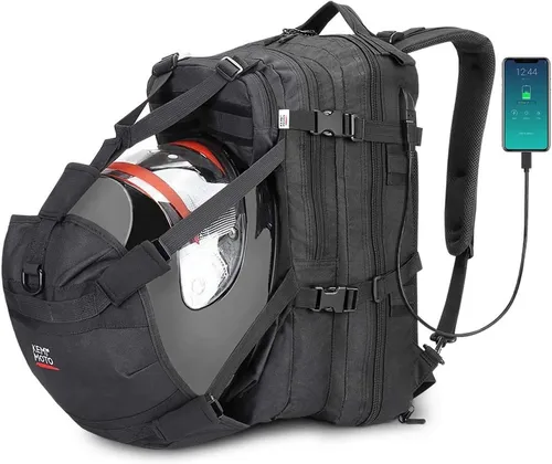 Mochila Moto Gran Capacidad Motocicleta Porta Casco. Cuotas sin