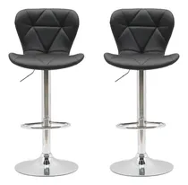 Comprar Set 2 Bancos Giratorios Respaldo Cocina Desayunador Barra