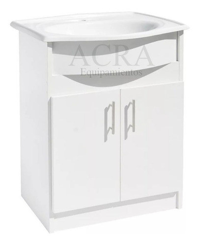 Imagen 4 de 10 de Mueble Armado Con Bacha Pileta Grande 60 Cm Modelo Curvo