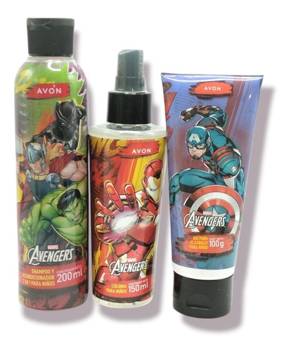 Set Shampoo + Colonia + Gel Avengers Av - mL a $125