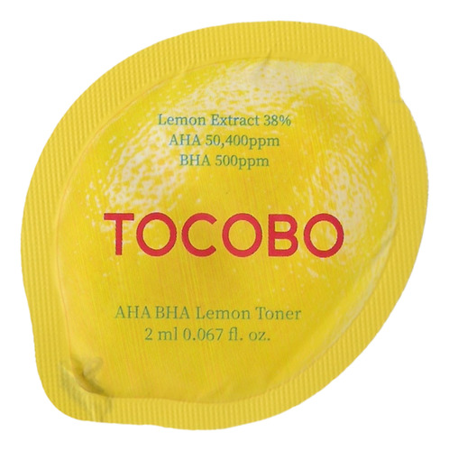 Tocobo Sachet Aha Bha Limon Tónico Iluminador - 5 Unidades Todo Tipo De Piel Noche