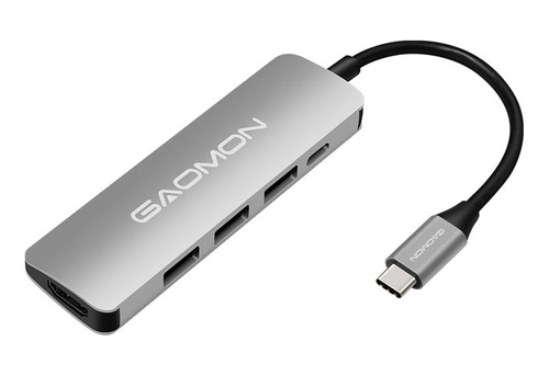 Adaptador Usb C Multi 4k Hdmi De Gaomon Ad01 Tipo C, 5 En 1