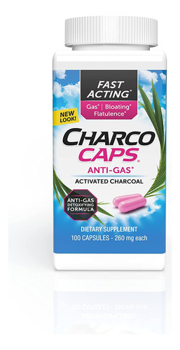 Charcocaps Capsulas De Formula Anti-gas 100 Ea (paquete De 3