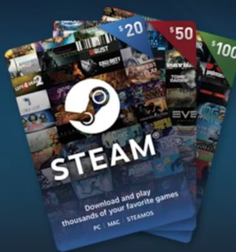 Tarjeta Gift Card Steam Usd$50 Cuenta Usa.