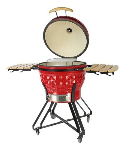 Imagem 5 de 8 de Churrasqueira Kamado Big Bob Egg Cerâmica Carvão Grill 24