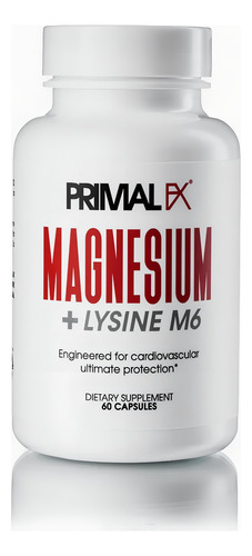 Primal Fx I Magnesium + Lysine M6 I 60 Capsules I Dr Ludwig
