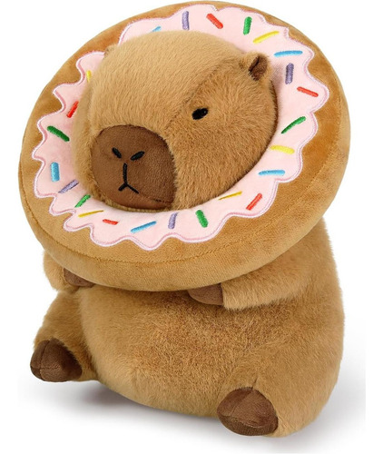 Almohada De Peluche Capibara Ditucu Con Donut 27 Cm