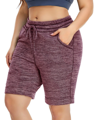 Erdocean Pantalon Corto Casual Yoga Para Mujer Talla 10 