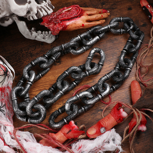 Cadena De Simulación De Halloween Con Barrera De Plástico De