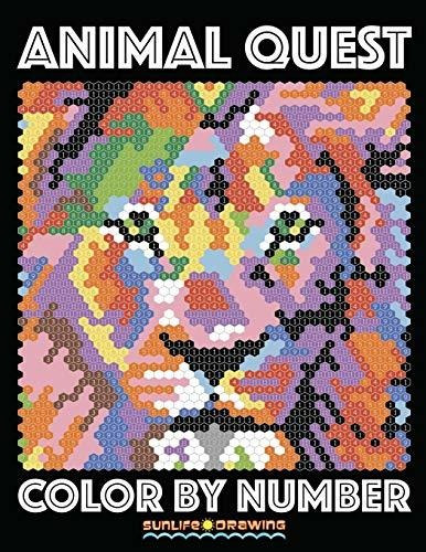 Book : Animal Quest Color By Number Activity Puzzle Colorin