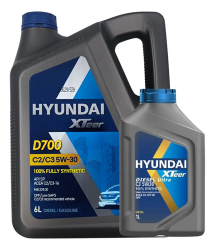 Aceite 5w-30 Hyundai Xteer Diesel Ultra C3 Dpf Sn 7tl.