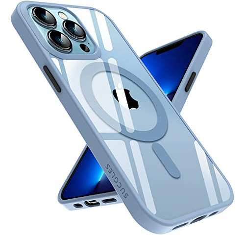 Funda Para iPhone 13 Pro Max Mag Safe Sierra Azul Delgada Ma