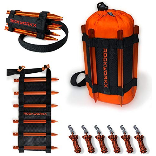 Rockworkx Usa Kit De Estacas Para Carpa, Clavijas De Tierra 