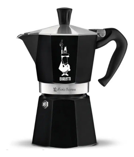 Cafetera Bialetti Moka Express 6 Tazas Manual Negra Italiana