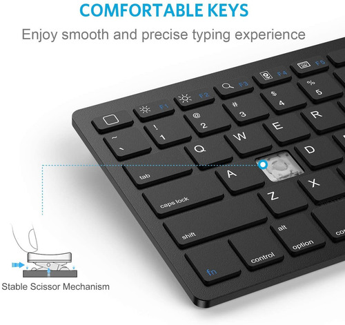 Teclado Bluetooth Ultradelgado Omoton Compatible Con iPad