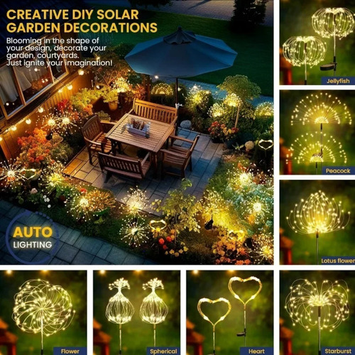 Luz Solar Para Fuegos Artificiales, 8 Modos De Iluminación,