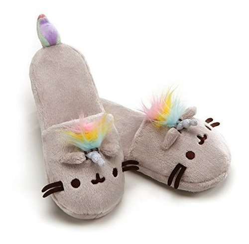 Gund Pusheenicorn Pusheen - Pantuflas De Felpa Con Diseño De