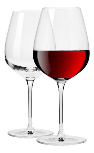 Copa Vino Tinto Krosno Cristal Línea Duet Set 2 Unidades