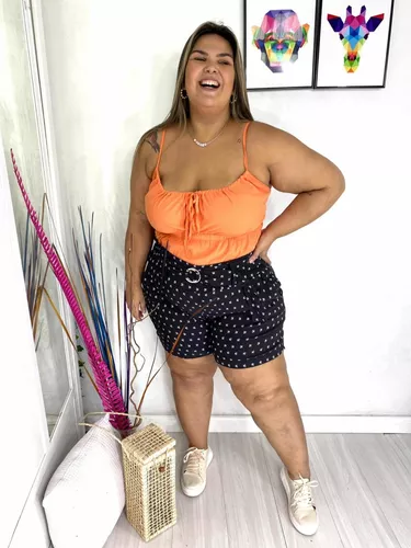 Blusa Feminina Moda Plus Size Casual Estilo Batinha - R$ 80